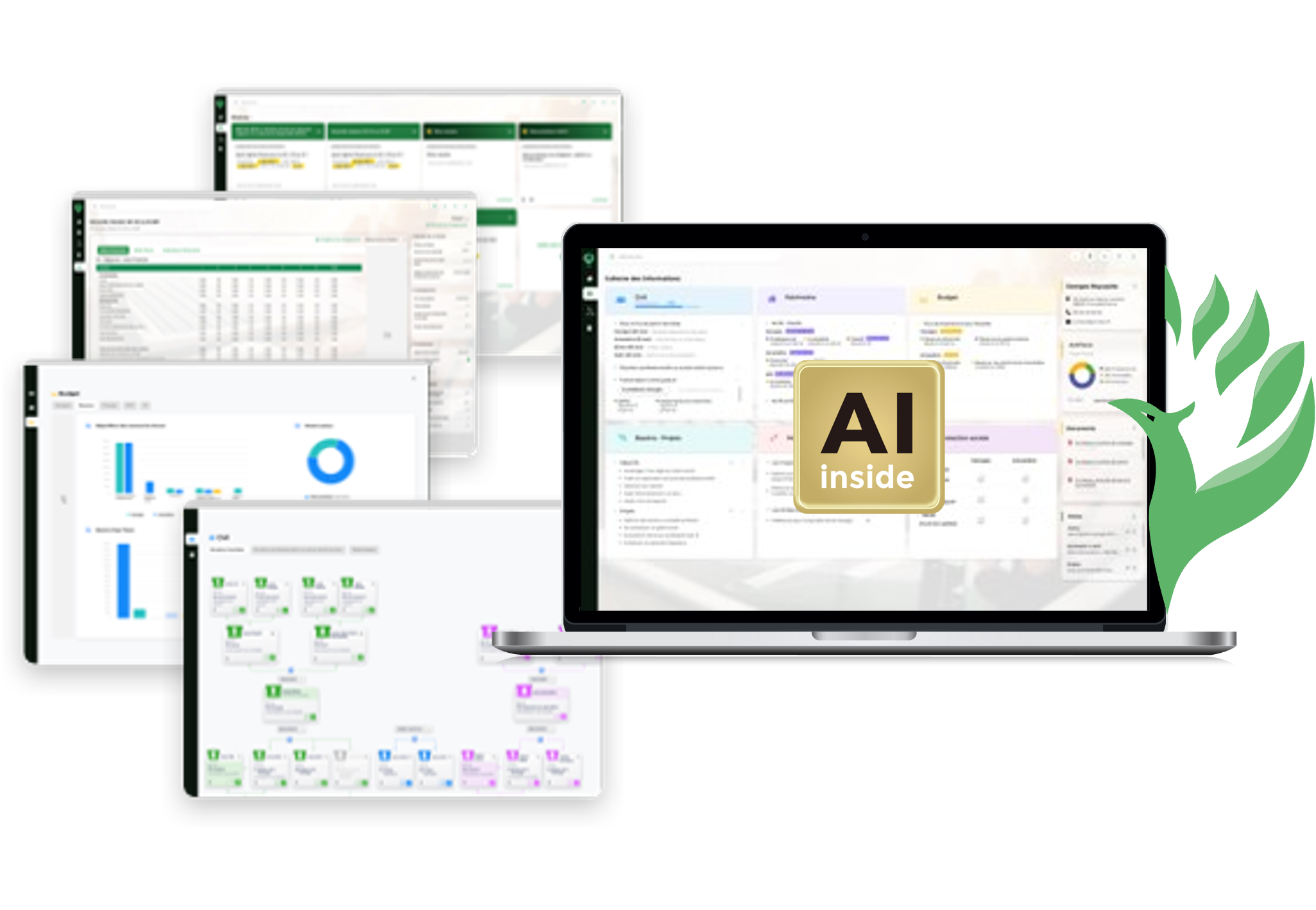 Easy by Exceliances - Ecrans avec logo AI Inside