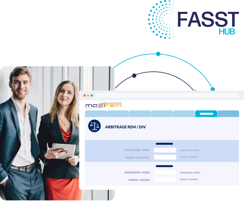 Interface de simulation d’arbitrage entre salaire et dividendes affichant les écarts d’imposition, de cotisations et de revenus nets