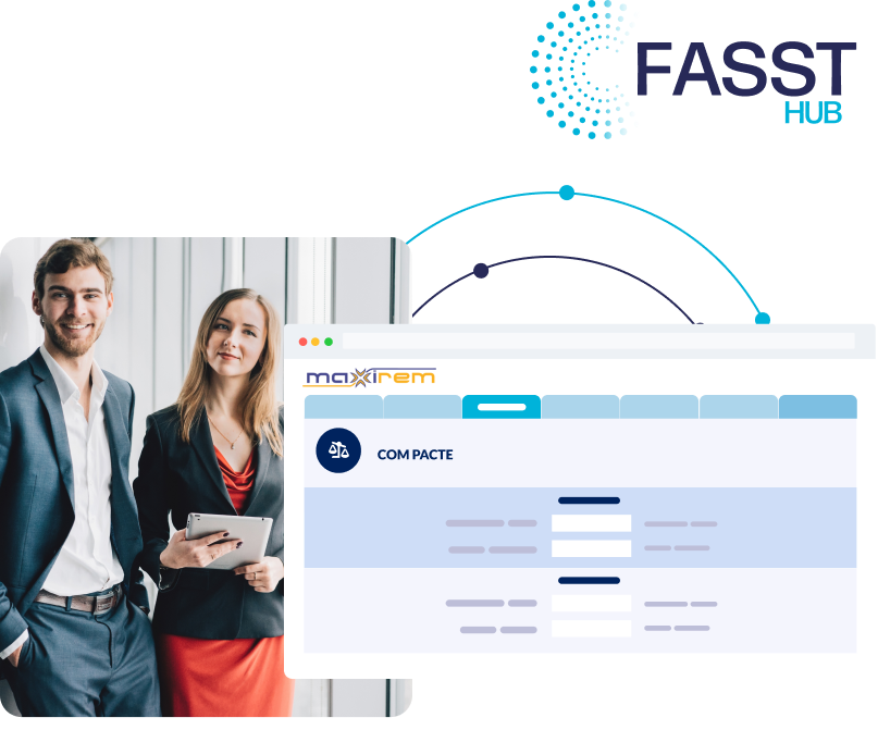 Interface de comparaison des dispositifs d’épargne retraite pour dirigeants avec le COM PACTE Maxirem et Fasst