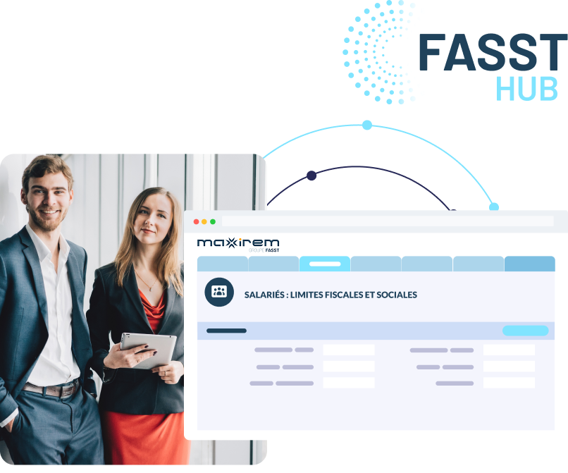 Interface for simulating URSSAF ceilings for employee pension and contingency contributions